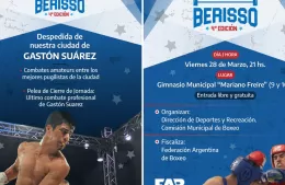 Berisso se prepara para una noche de boxeo con la despedida de Gastón Suárez