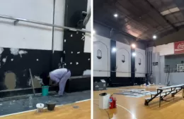 Estrella de Berisso renovó su gimnasio con trabajos realizados por jugadores y colaboradores