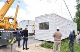 Instalaron nuevas viviendas modulares sobre la avenida Mitre