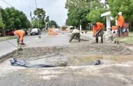 Siguen los trabajos de pavimentación en Avenida Montevideo