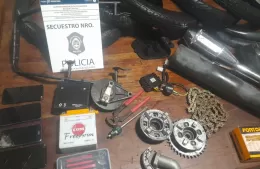 Incautan motopartes y herramientas de desarme