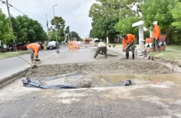 Primera etapa de las obras de pavimentación sobre Avenida Montevideo