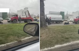 Accidente en Avenida del Petroleo: Mujer sufre traumatismos tras caerse de la moto