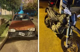 Choque entre moto y auto en 126 y 31