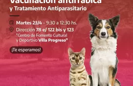 Jornada de vacunación antirrábica en el Club Villa Progreso