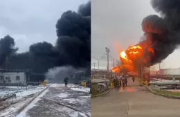 Parte de YPF: incendio en la zona de tanques