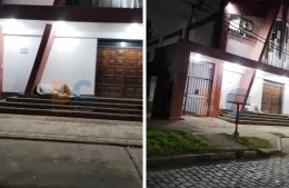Preocupación de vecinos por una persona que duerme frente a una iglesia en Berisso