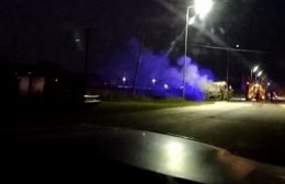 Se incendió una camioneta en Los Talas: sin heridos