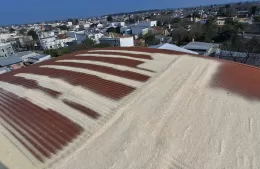 Avanzan las obras en el techo del Ceye tras las últimas tormentas que afectaron a la institución