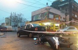 Accidente en Montevideo y 11: Motociclista herido