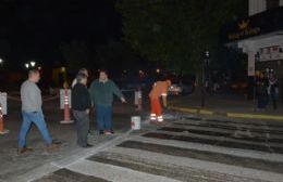 Trabajos de demarcación horizontal sobre Avenida Montevideo