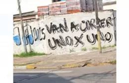 Pintadas provocativas refiriéndose a la interna de la UOCRA