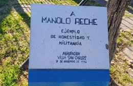 Puesta en valor del monolito que recuerda a Manolo Reche