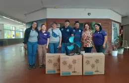 UOCRA La Plata realizó la entrega de ventiladores a la Escuela de Enseñanza Media N° 1