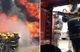 Exitosos ejercicios de simulacro de los bomberos locales