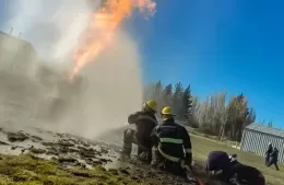 Sábado de simulacro para los bomberos en el predio de Ruta 15 y 82
