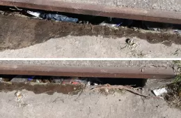 Vecinos de Villa Arüello advierten por bocas de tormenta tapadas de basura