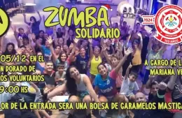 Zumba Solidario en el salón de Bomberos