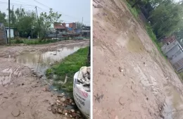 Vecinos de 17 y 150 denuncian que la cortada queda intransitable con cada lluvia