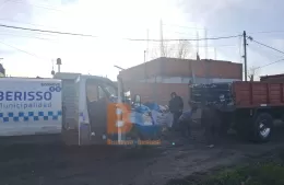 Un camión recolector quedó estancado en 153 entre 25 y 26